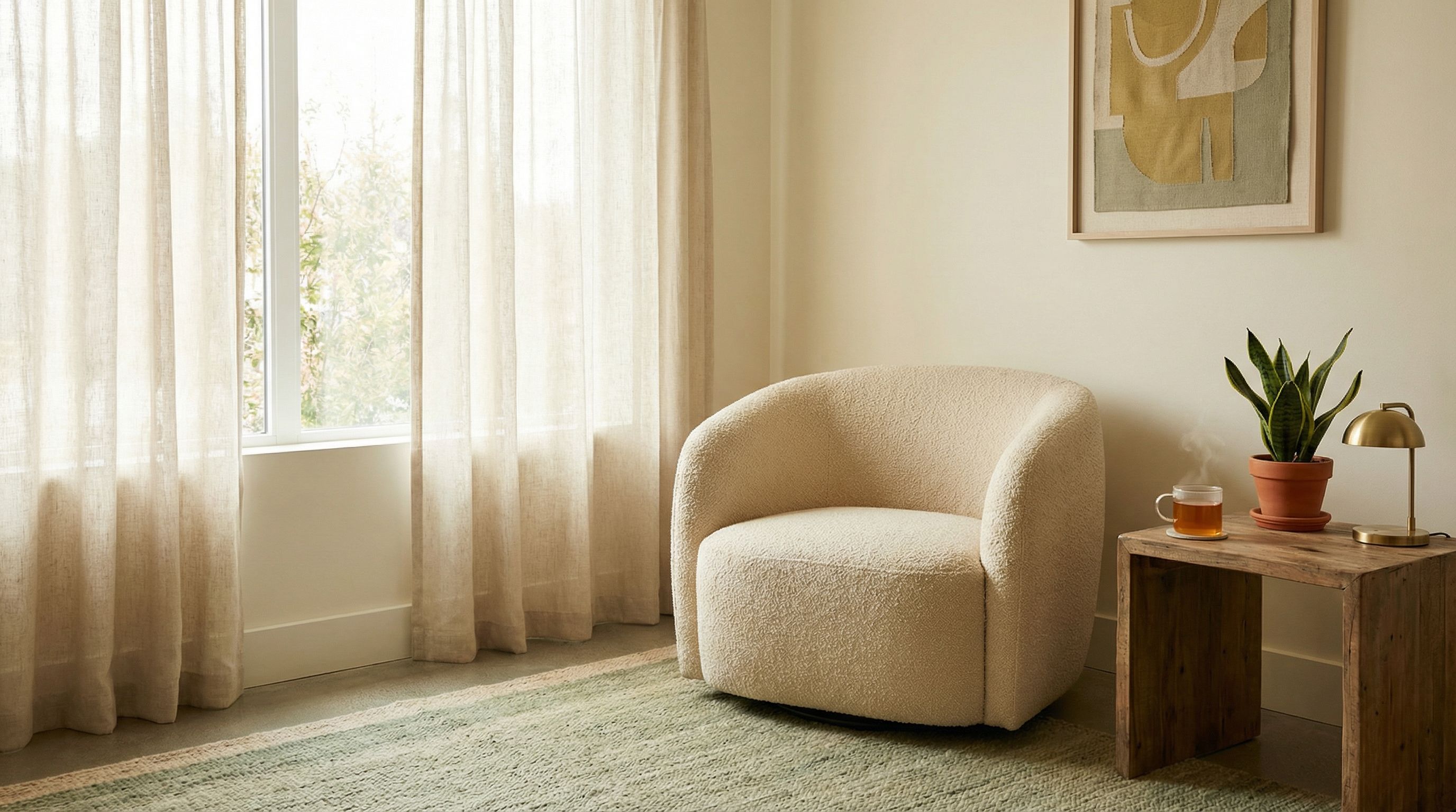 A peaceful, calm therapy space