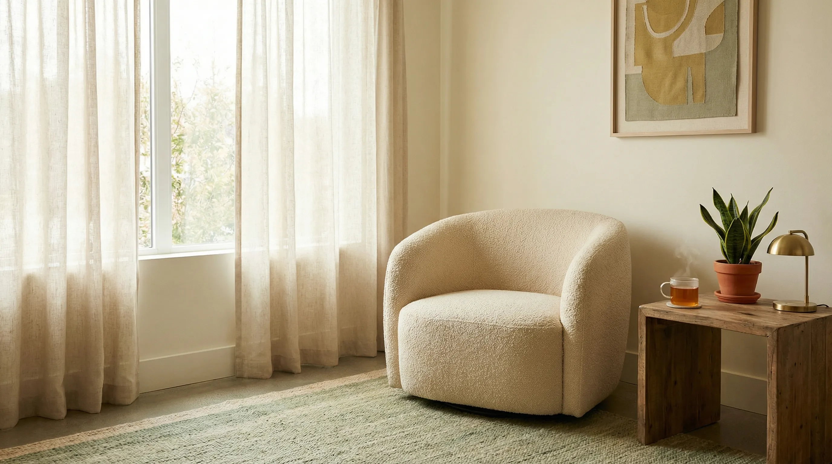 A peaceful, calm therapy space